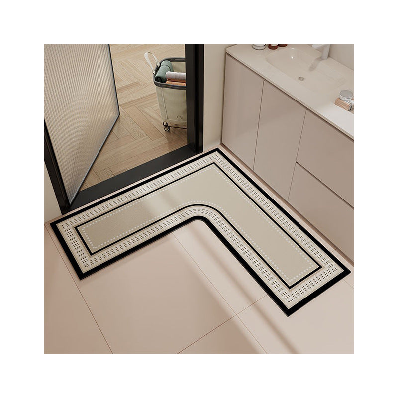 L-Shaped Decorative Bath Mat Kalsten