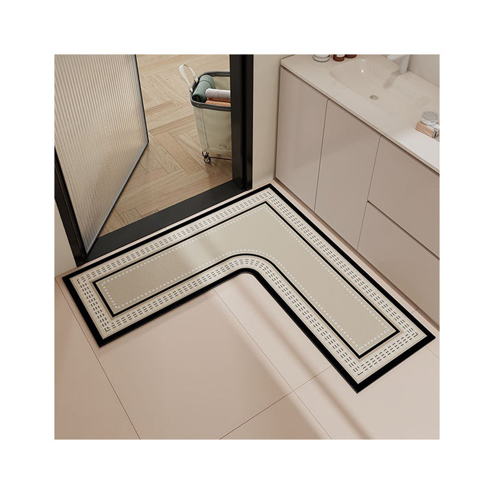 L-Shaped Decorative Bath Mat Kalsten
