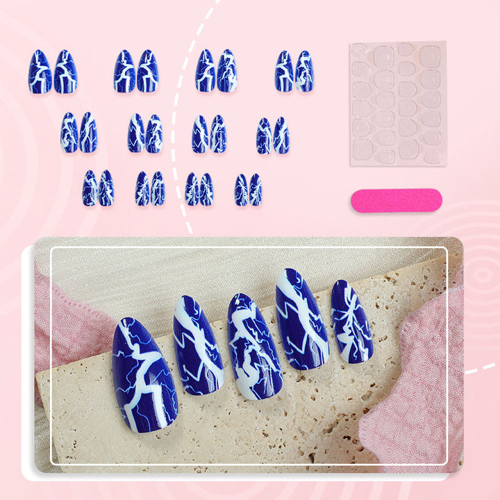 Artistic Lightning Bolt Press-On Nail Set Kalsten