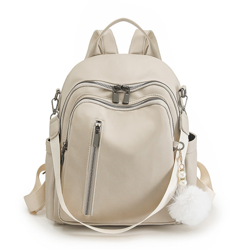 Stylish Multi-Pocket Faux Leather Backpack Kalsten