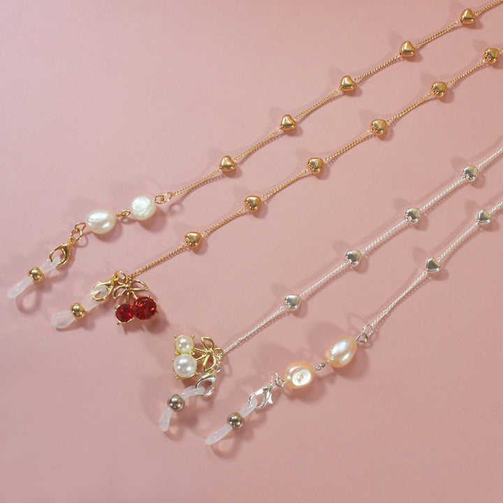 Elegant jewelry ribbon with pearls and silver accents Kalsten