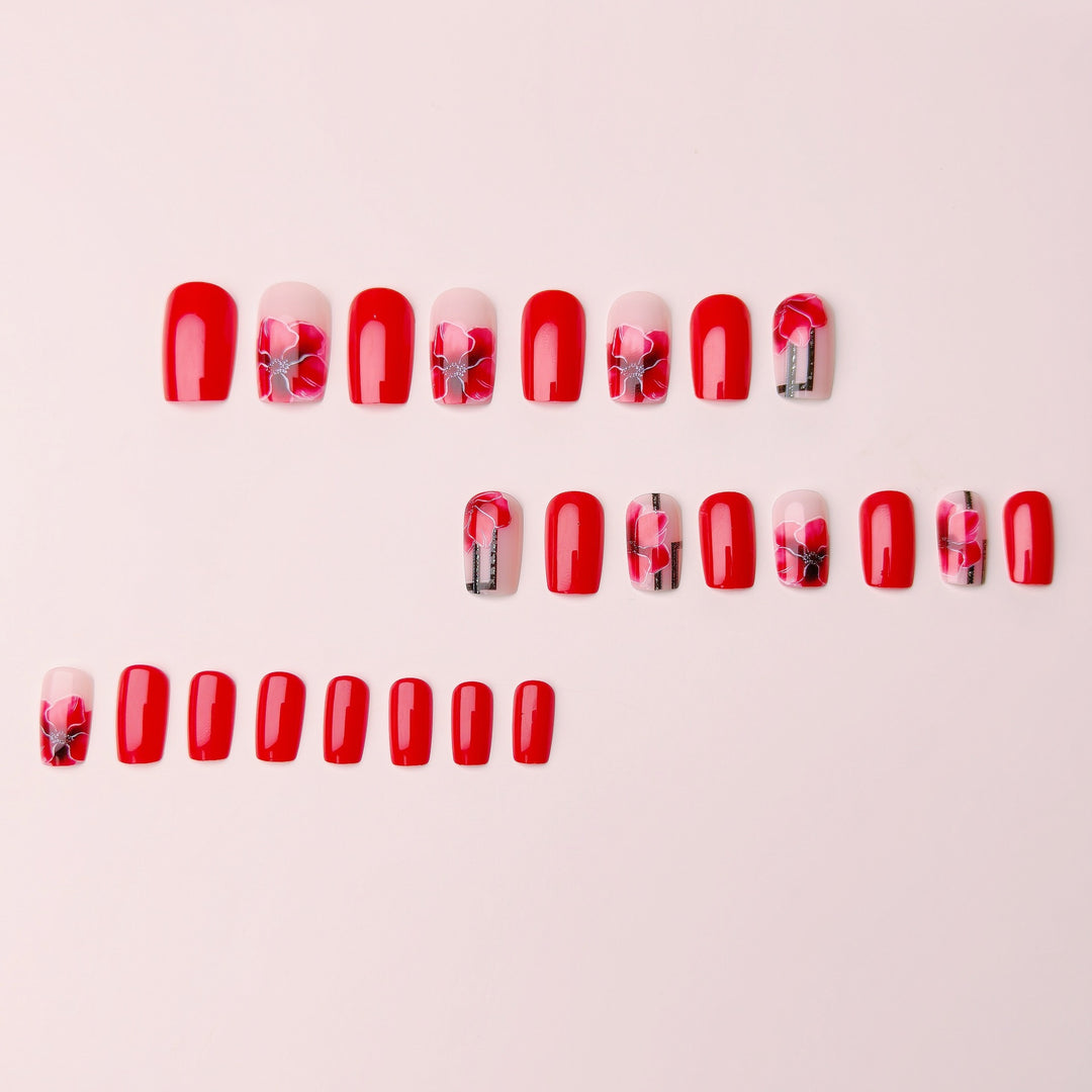 Floral Acrylic Nail Art Kalsten