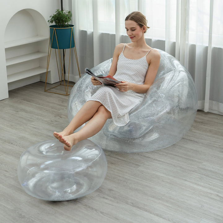 Ladies Inflatable Bean Bag with Glittering Design Kalsten