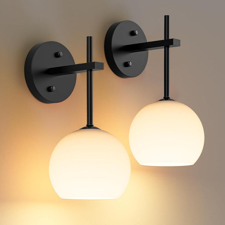 Modern Glass Globe Wall Sconce