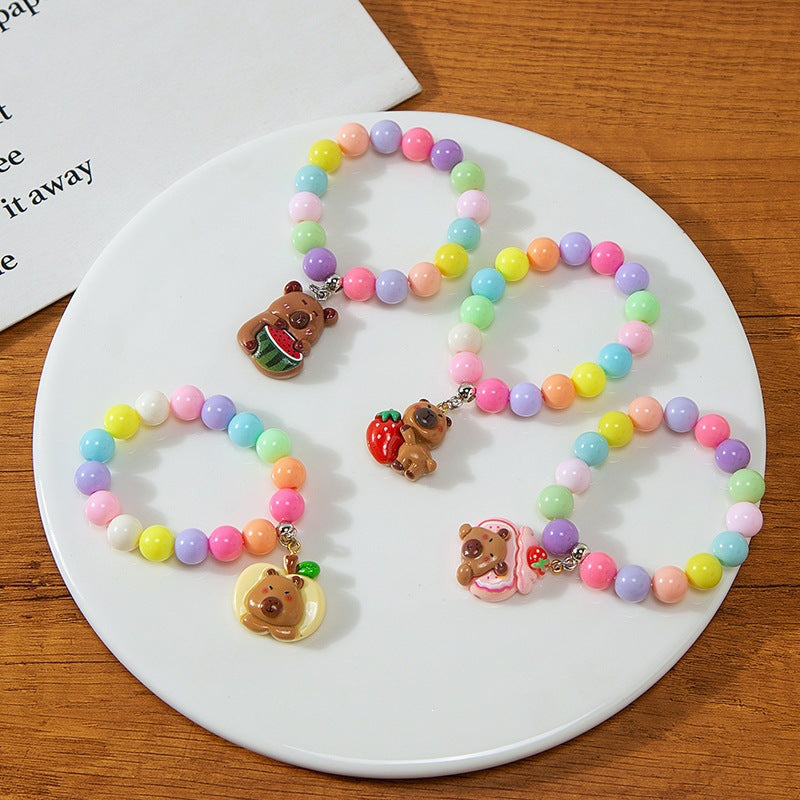 Colorful children's bracelet with crafted pendant Kalsten