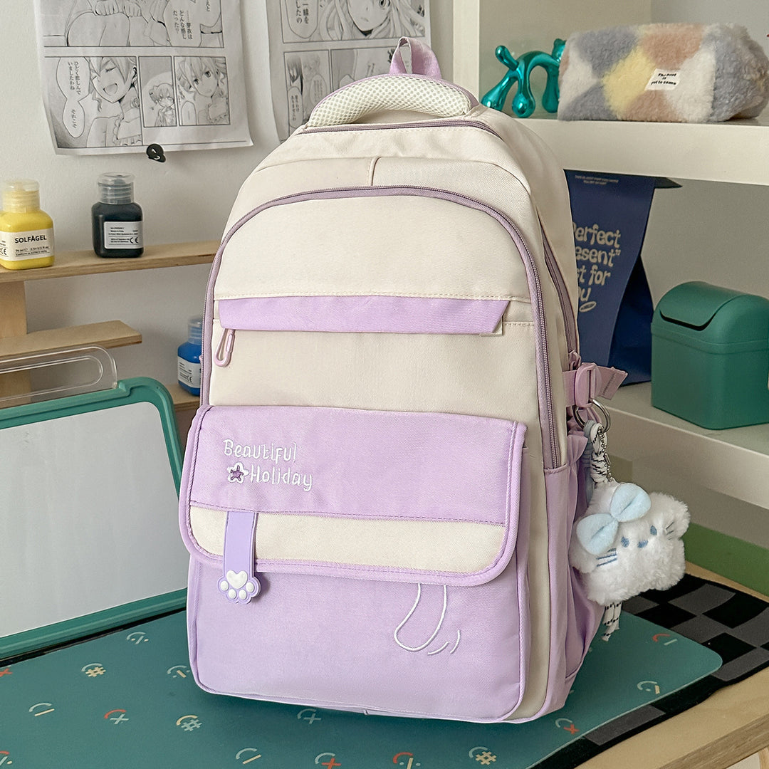 Cute Illustrated Patterned Backpack Kalsten
