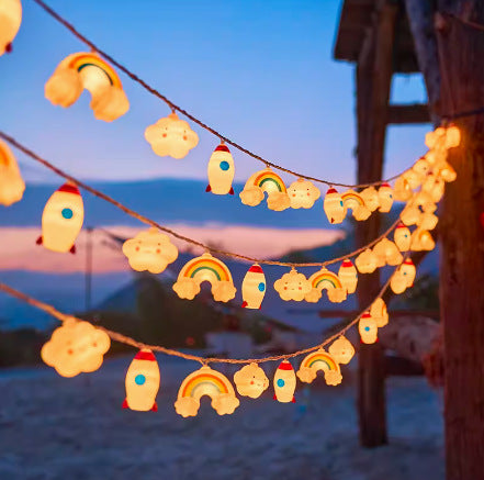Decorative Outdoor LED Star And Globe String Lights Weather-Resistant Versatile Hanging Garland Kalsten
