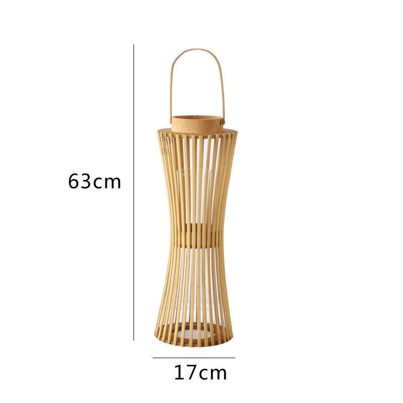 Elegant lantern made of woven wood Kalsten