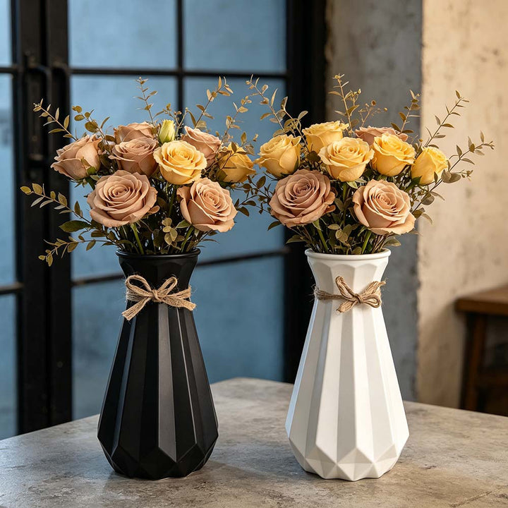 Geometric Textured Decorative Vase Kalsten