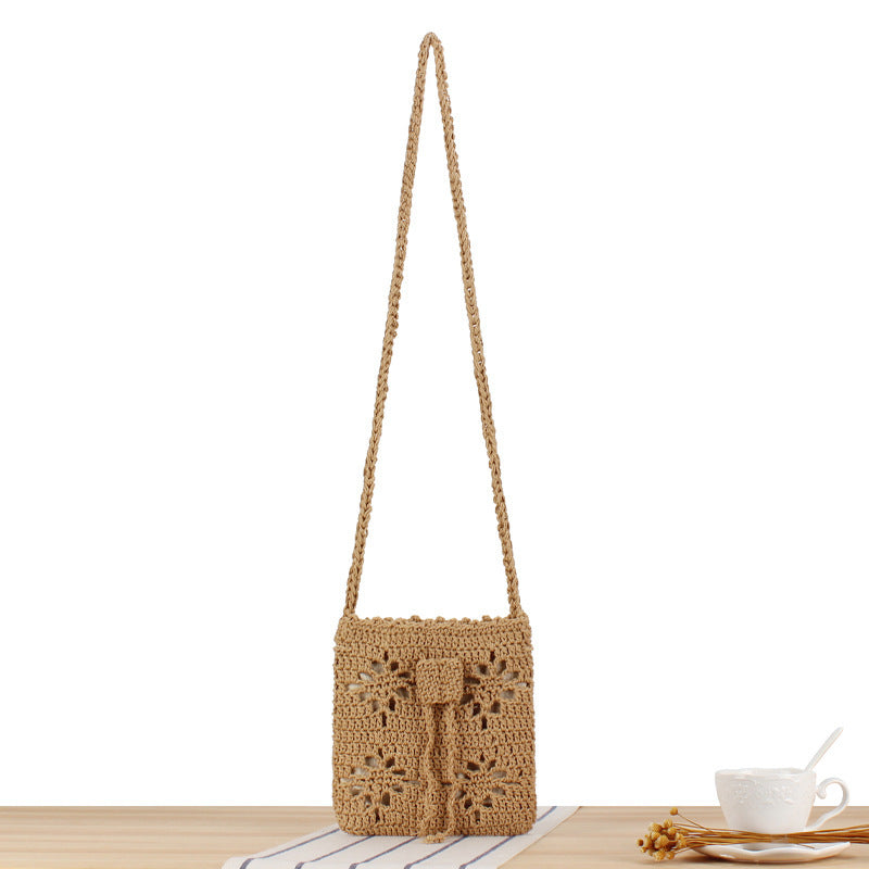 Handmade crochet shoulder bag with floral design Kalsten