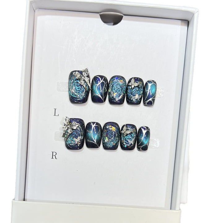 Galaxy-Themed Nail Art Extensions Kalsten