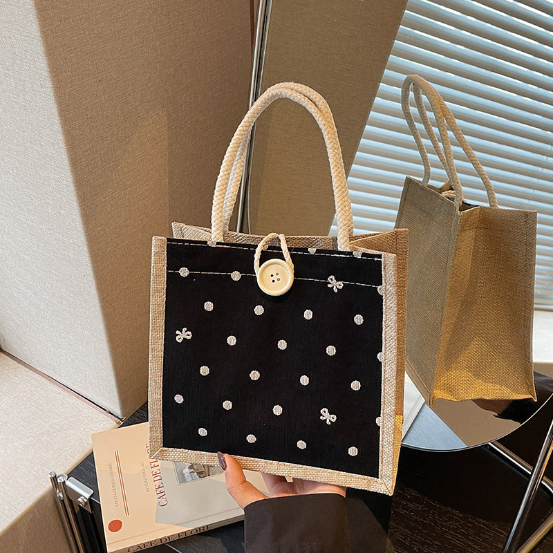 Charming Polka Dot Tote Bag