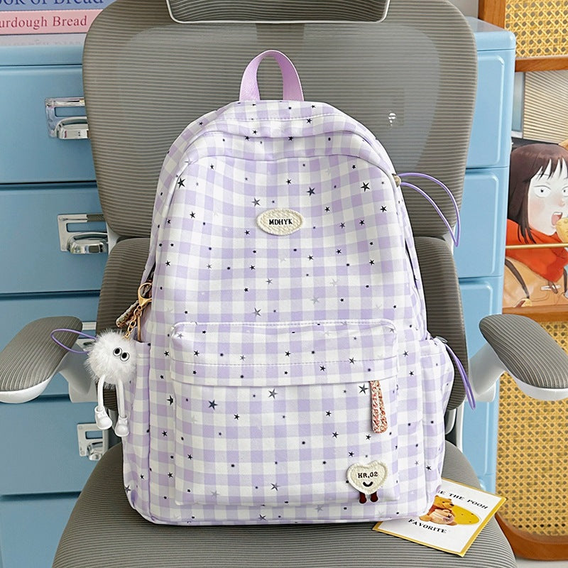 Stylish Checkered Mini Backpack Kalsten