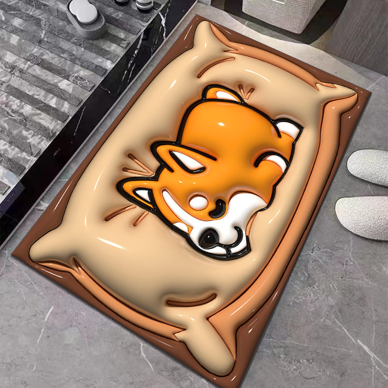 Cute Cartoon Cat Shape Bath Mat Kalsten