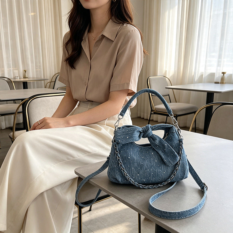 Stylish Bow-Embellished Handbag Kalsten