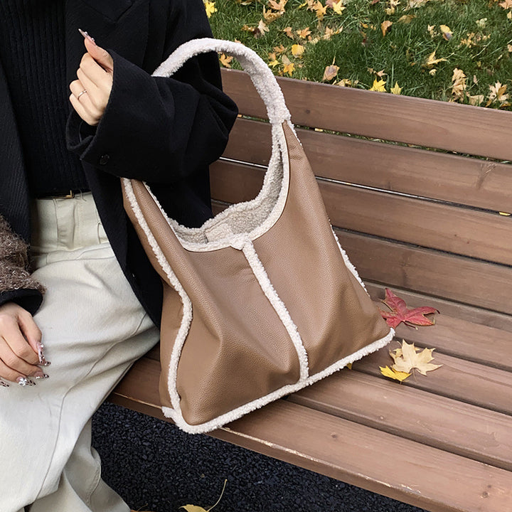 Faux Leather Tote Bag