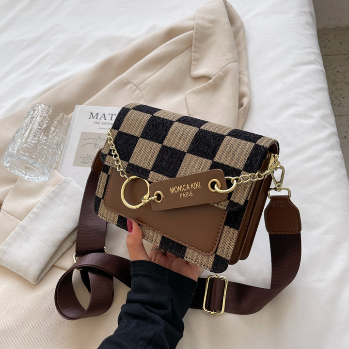 Stylish Checkered Crossbody Bag Kalsten