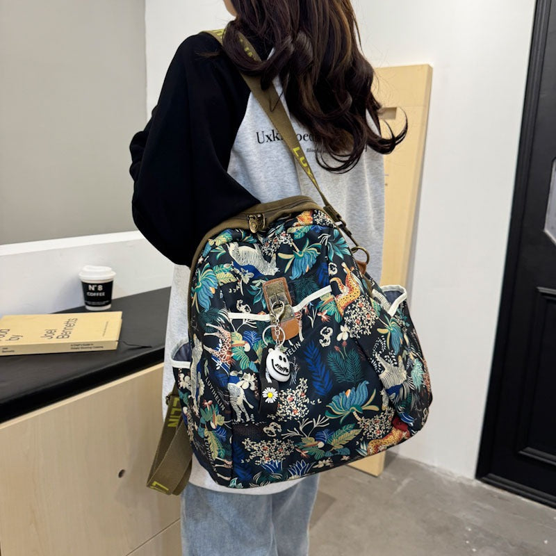Artistic Floral Patterned Backpack Kalsten