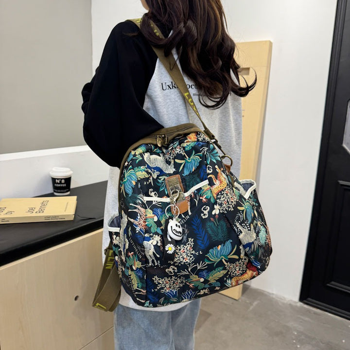 Artistic Floral Patterned Backpack Kalsten