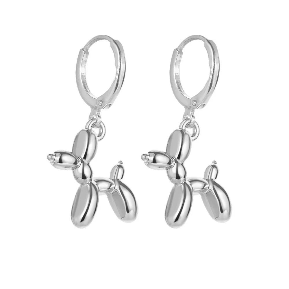 Playful Dog Pet Earrings Made of High-Quality Metal Kalsten