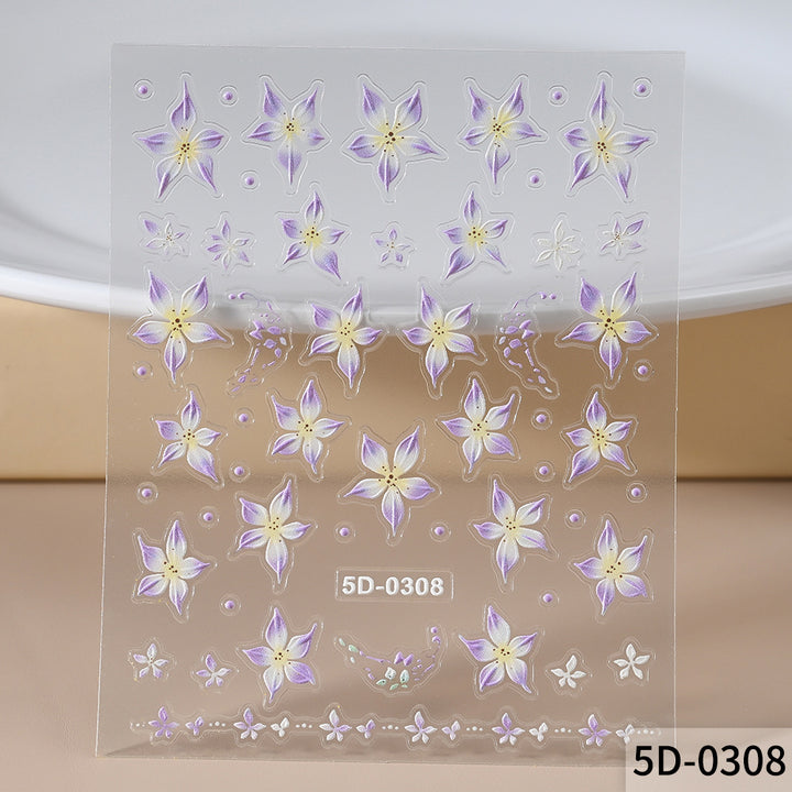 Floral Nail Art Decal Set