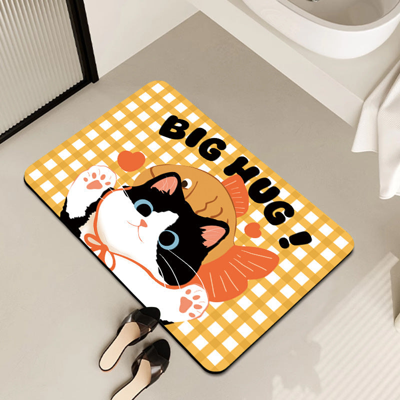 Cute Cartoon Bear-Themed Bath Mat Kalsten