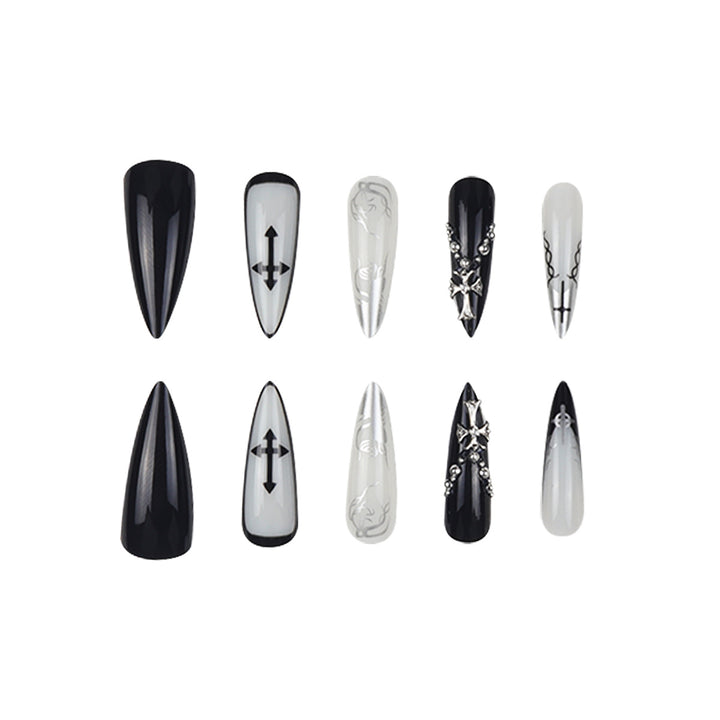 Artistic Gothic Stiletto Press-On Nails Kalsten
