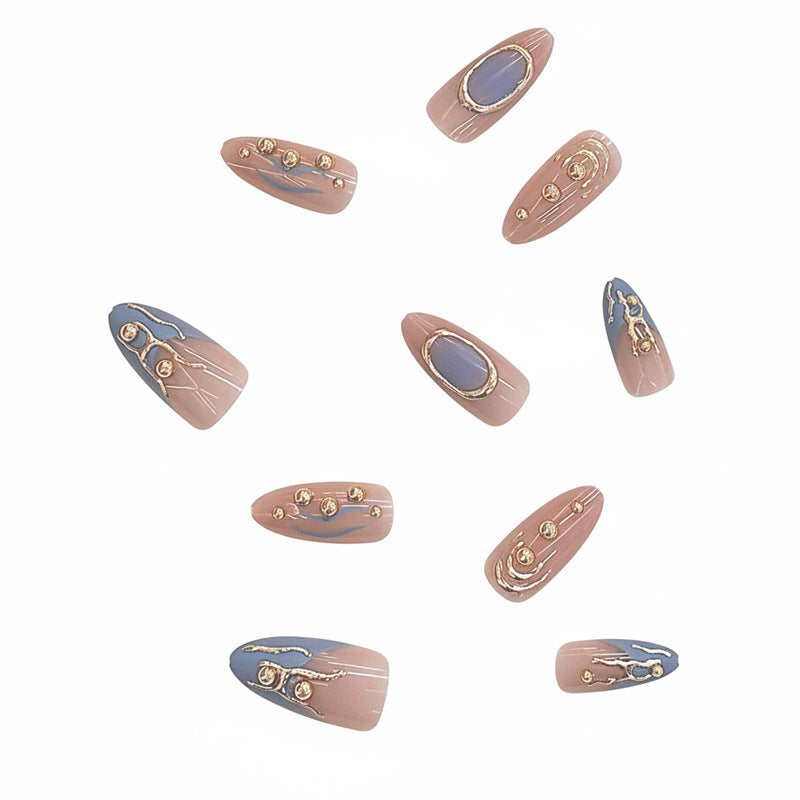 Artistic Metallic Press-On Nail Set Kalsten