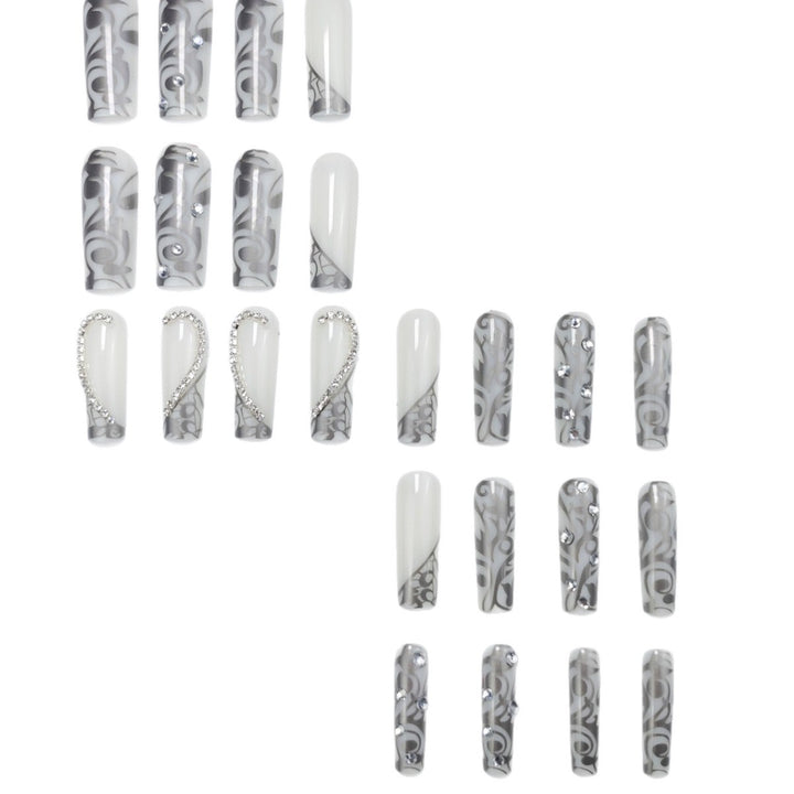 Rhinestone & Elegant Design Press-On Nails Kalsten