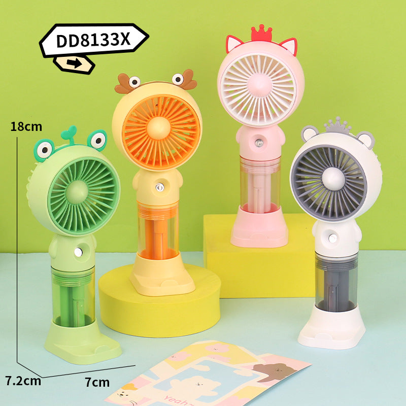 Cooling portable handheld misting fan with detachable water reservoir adjustable tilt and cute animal ears Kalsten