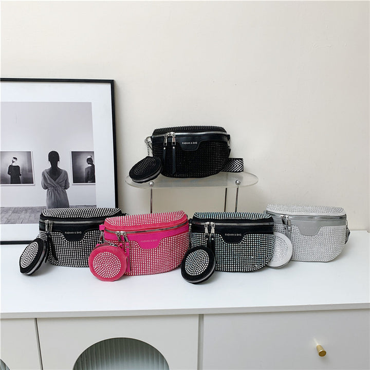 Stylish Rhinestone Embellished Mini Crossbody Bag Kalsten