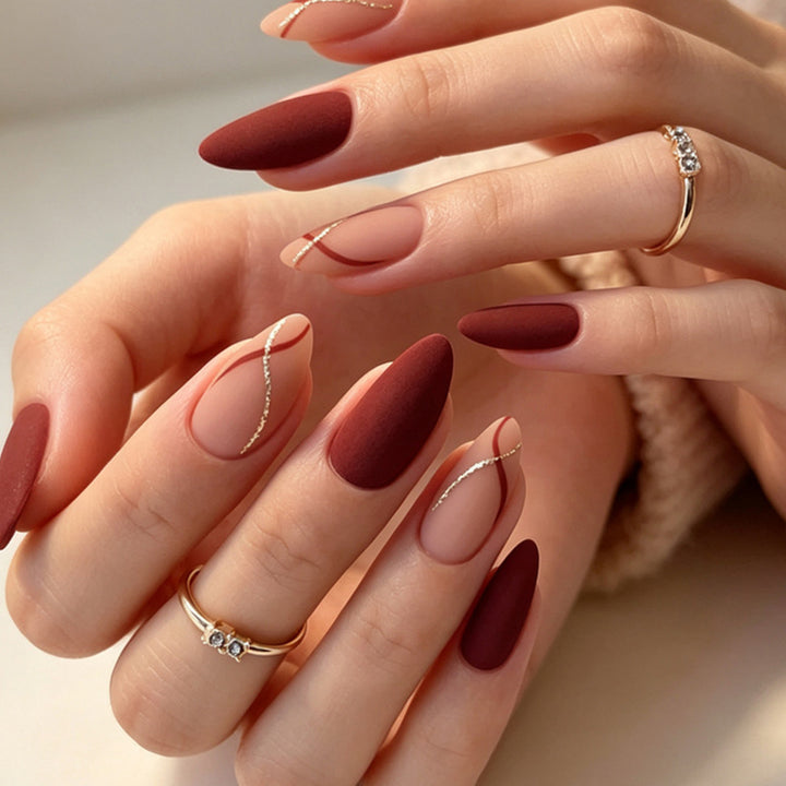 Elegant French Tip Press-On Nail Set Kalsten