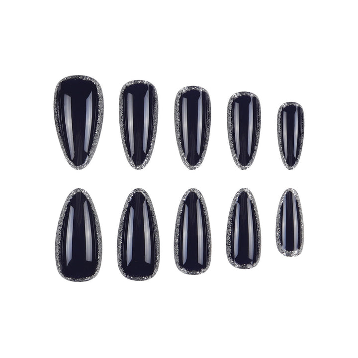 Elegant Stiletto Press-On Nails with Glitter Accent Kalsten
