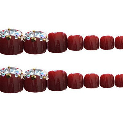 Decorative Rhinestone Press-On Toenails 1790727208