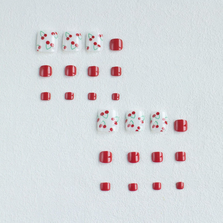 Creative Cherry-Themed Nail Art Kit