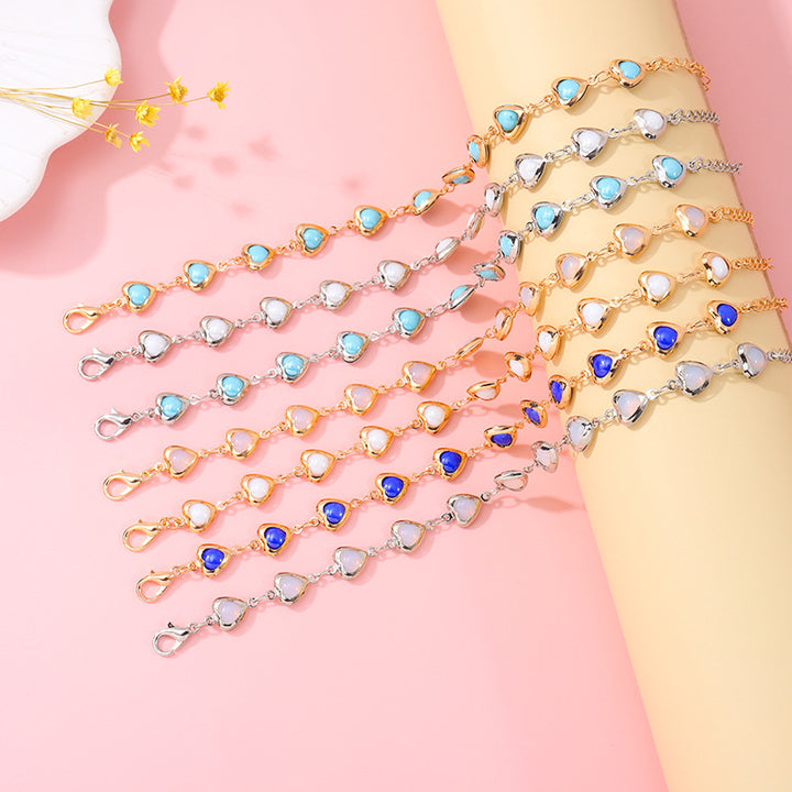 Heart-Shaped Link Anklet Kalsten