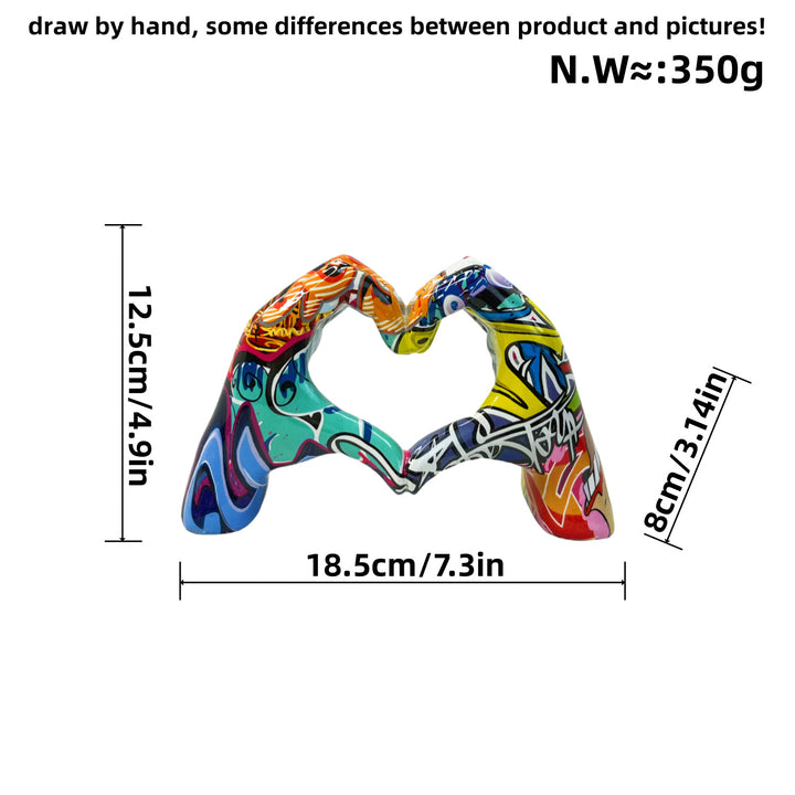 Stylish hand sculptures with colorful design Kalsten