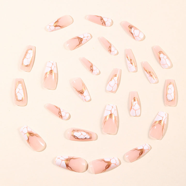 Marble Effect Stiletto Nail Art Extensions Kalsten