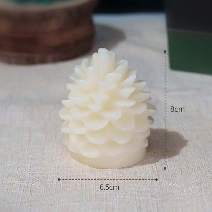 Mini Cone-Layered Sculptural Tabletop Wax Candle