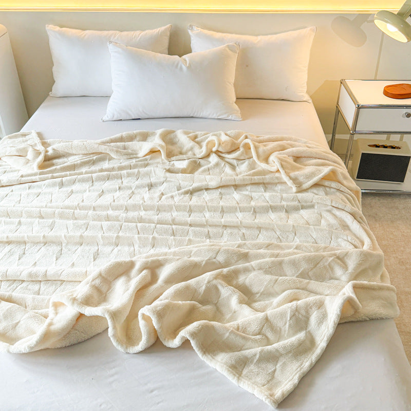 Textured Soft Fleece Throw Blanket