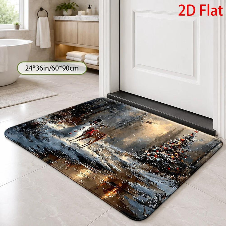 Festive Winter-Themed Bath Mat Kalsten