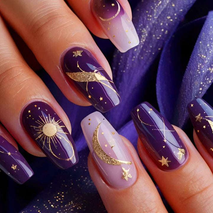 Celestial-Themed 3D Nail Art Extensions Kalsten