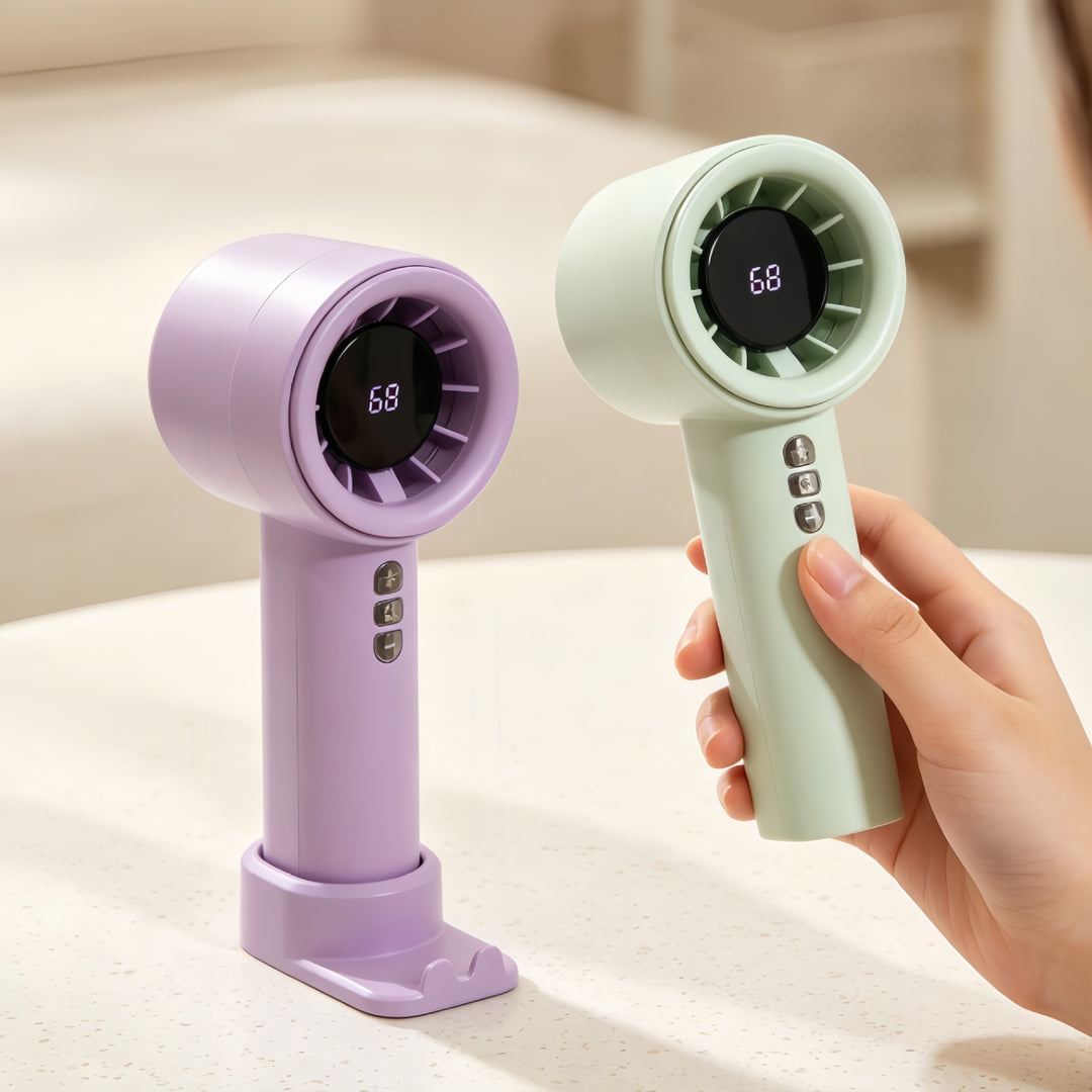 Women's portable high-speed fan with digital temperature display Kalsten