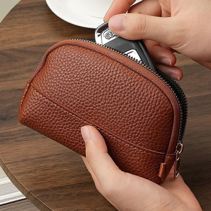 Premium Leather Zippered Cosmetic Pouch Kalsten