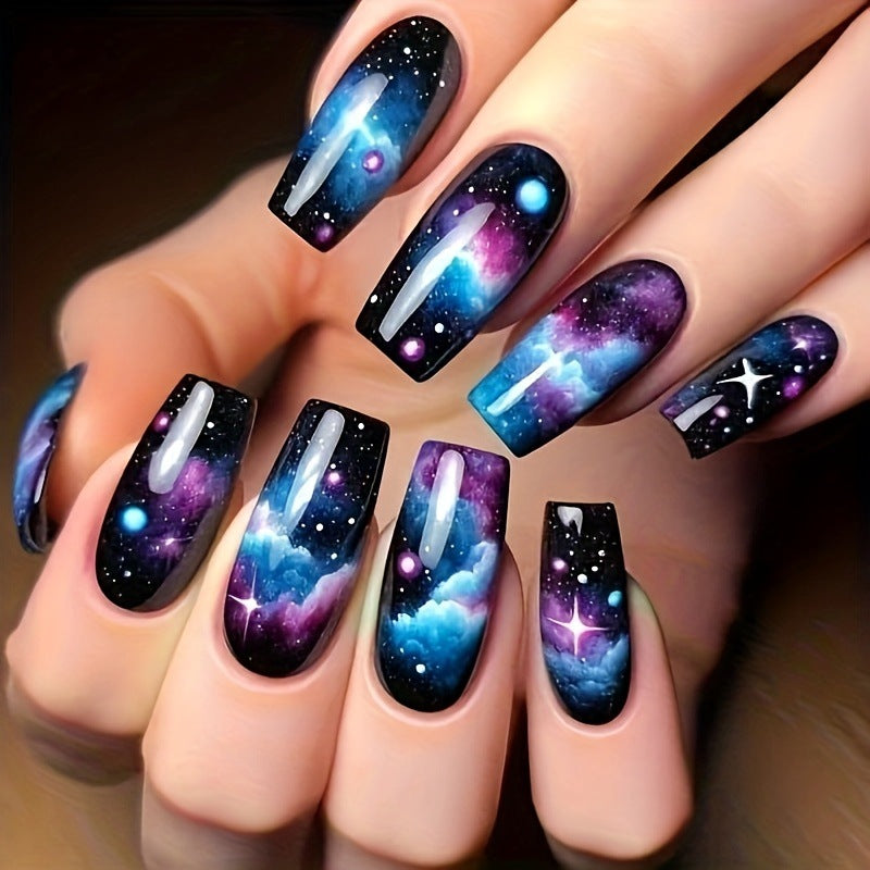 Artificial nails with Galactic Star design Kalsten