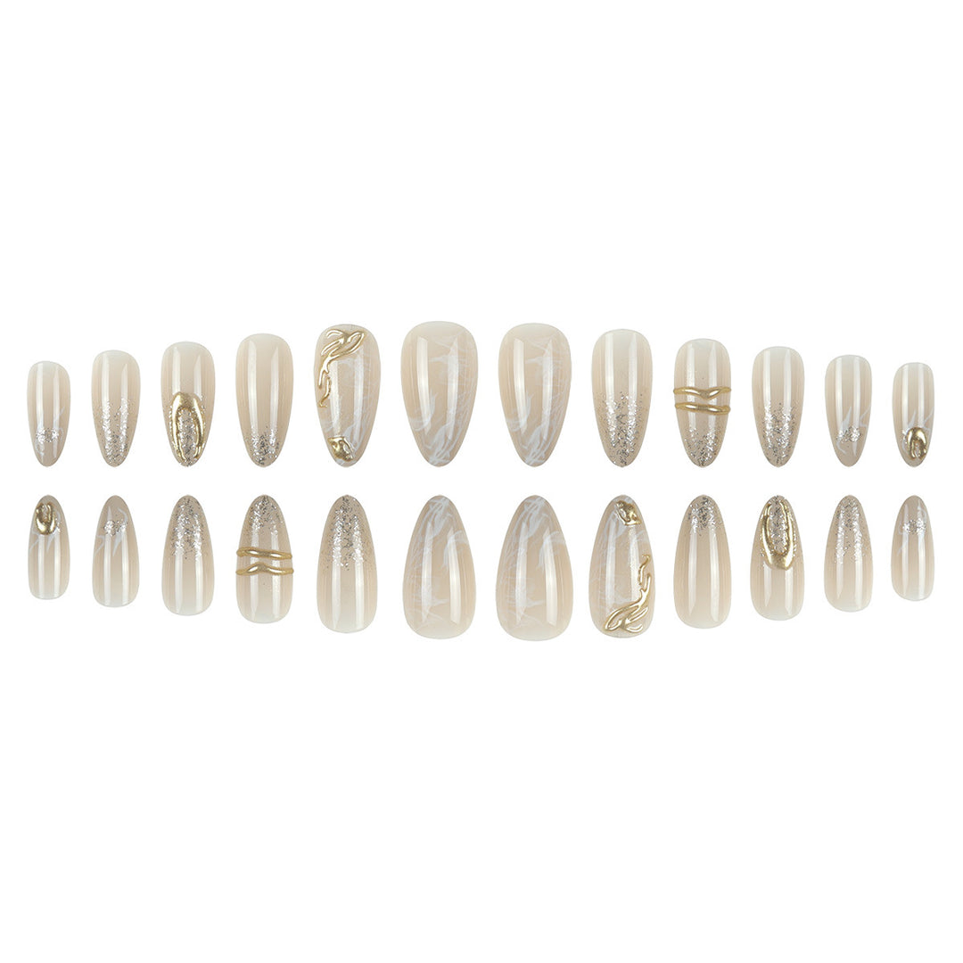 Elegant Decorative Press-On Nail Tips Kalsten