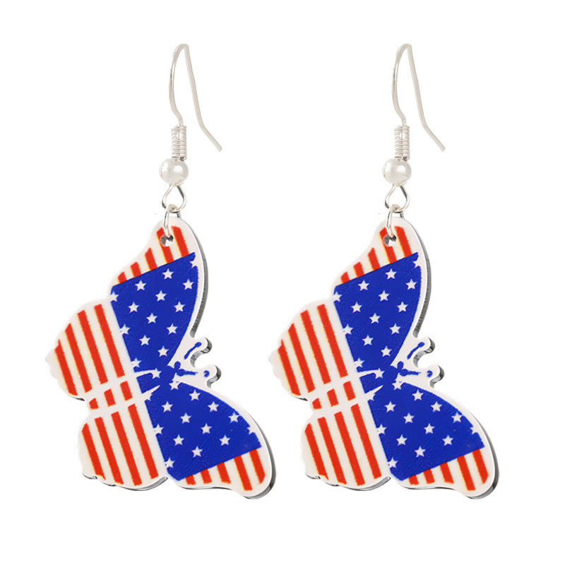 Women nan enamel horseshoe earrings with star motif and fishhook closure Kalsten
