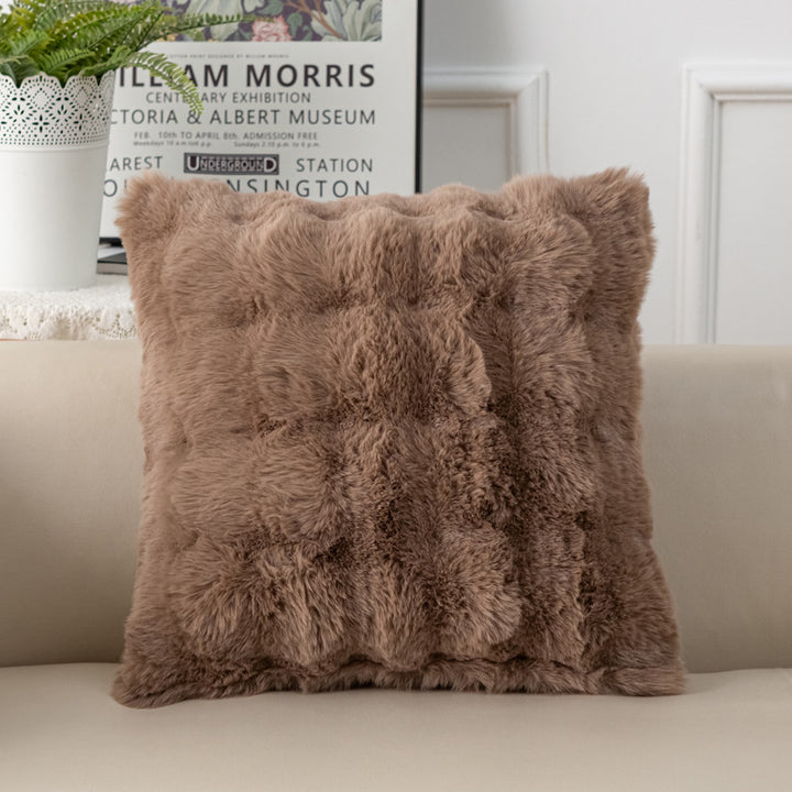 Luxurious Faux Fur Decorative Cushion