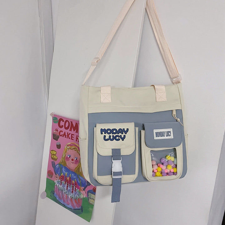 Whimsical Multi-Compartment Messenger Bag Kalsten