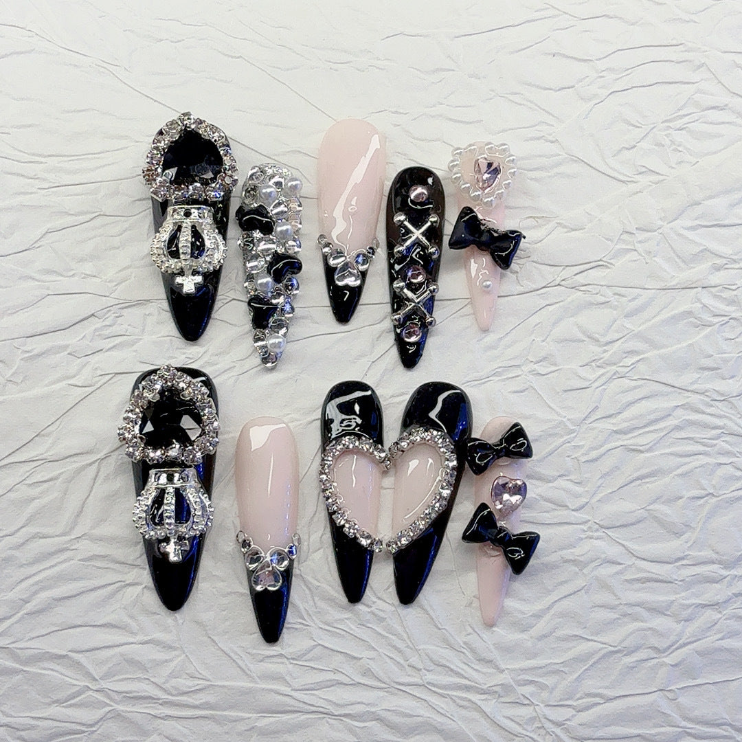Elegant Ornate Press-On Nail Art Set